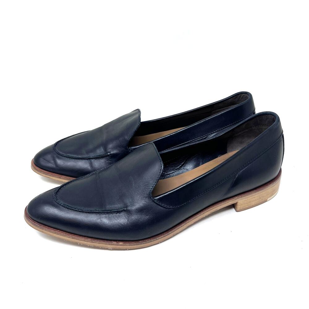 Everlane Modern Loafer Women's 11 Black Leather Pointed Toe‎ Classic Luxury Shoe - Picture 5 of 9